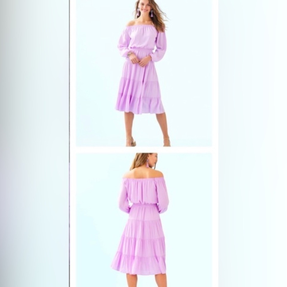 Lilly Pulitzer Jennie midi Lilac Freesia dress XL